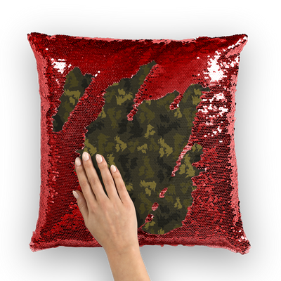 UK Forest Sequin Cushion Cover - Custom Camo Clothing - [new_brand] - [camo] - [camoflage] - [apparel] - [location] - [new_brand] - [custom] - [clothing]