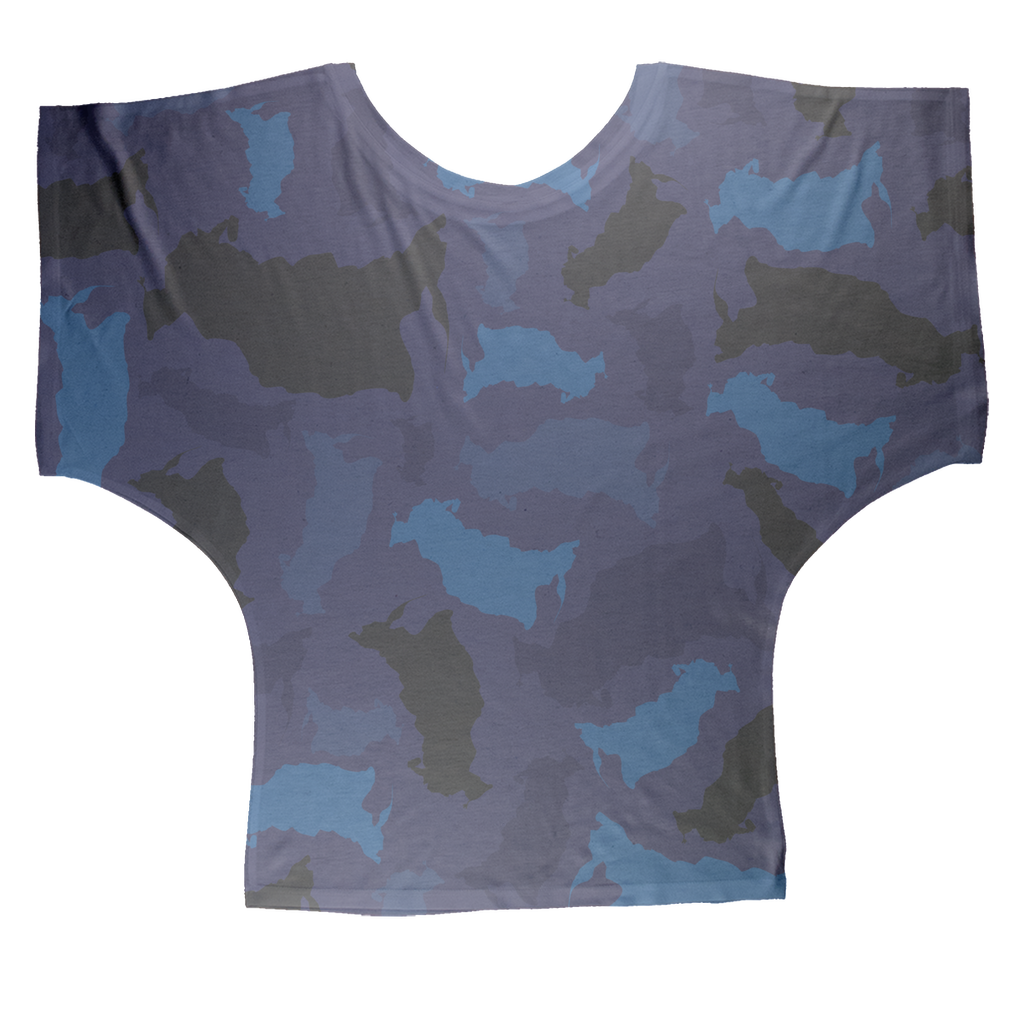 Russia Midnight Sublimation Batwing Top - LocationCamo.com