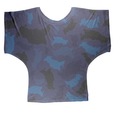 Russia Midnight Sublimation Batwing Top - LocationCamo.com