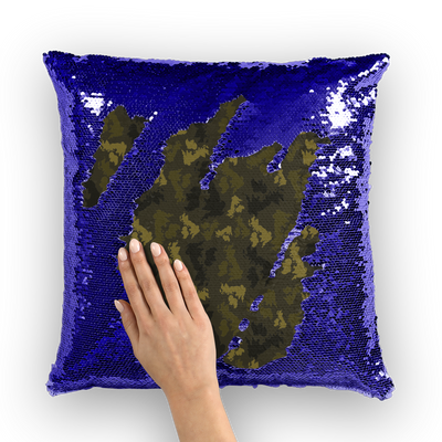 UK Forest Sequin Cushion Cover - Custom Camo Clothing - [new_brand] - [camo] - [camoflage] - [apparel] - [location] - [new_brand] - [custom] - [clothing]