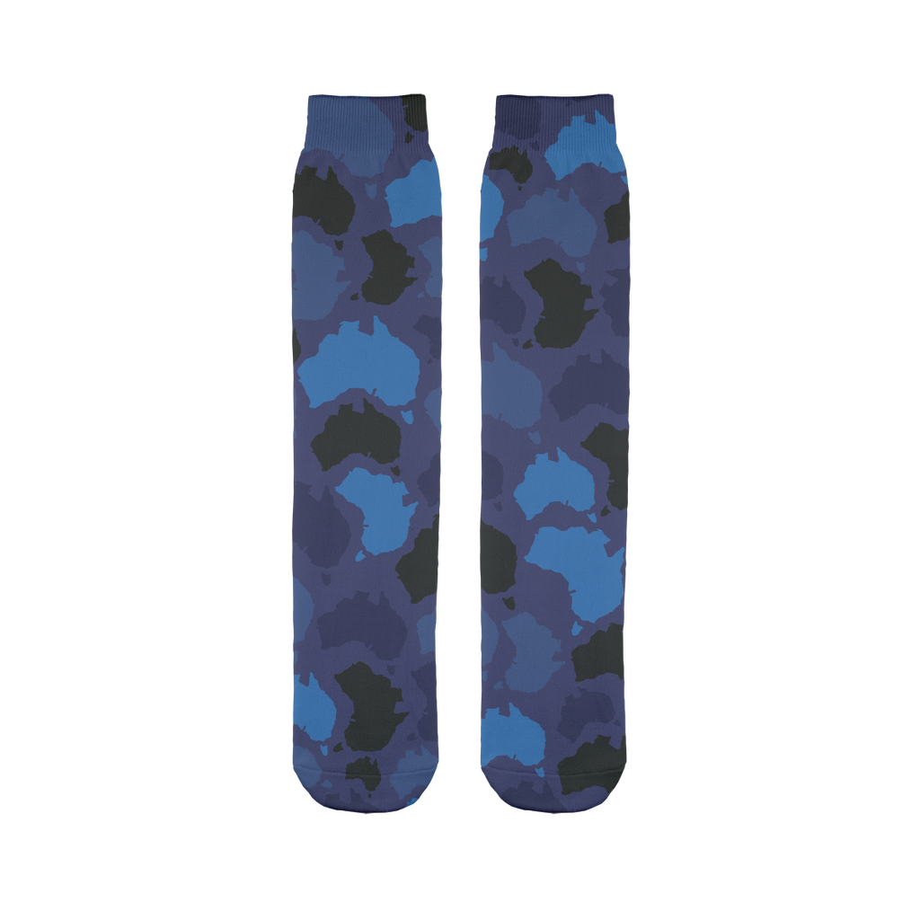 Australia Midnight Sublimation Tube Sock - Custom Camo Clothing - [new_brand] - [camo] - [camoflage] - [apparel] - [location] - [new_brand] - [custom] - [clothing]