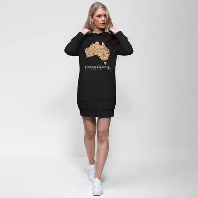 Australia Desert Premium Adult Hoodie Dress - Custom Camo Clothing - [new_brand] - [camo] - [camoflage] - [apparel] - [location] - [new_brand] - [custom] - [clothing]