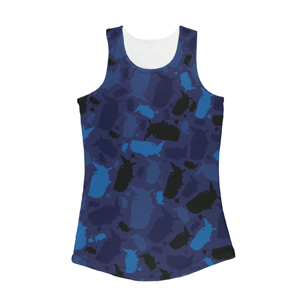 USA Midnight Women Performance Tank Top - LocationCamo.com