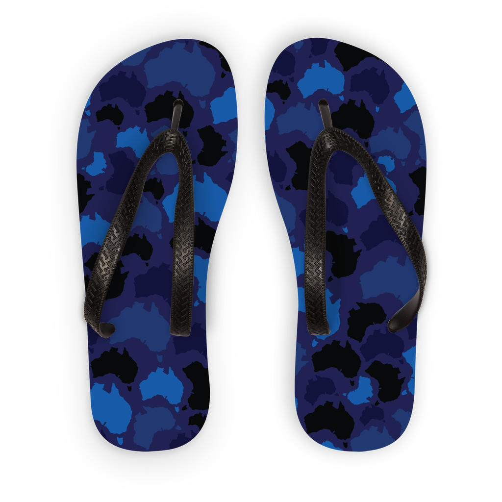 Australia Midnight Kids Flip Flops - Custom Camo Clothing - [new_brand] - [camo] - [camoflage] - [apparel] - [location] - [new_brand] - [custom] - [clothing]