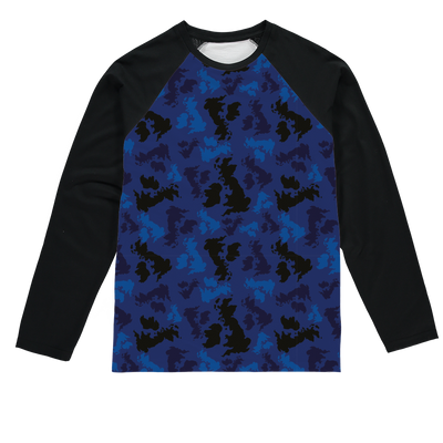 UK Midnight Sublimation Baseball Long Sleeve T-Shirt - Custom Camo Clothing - [new_brand] - [camo] - [camoflage] - [apparel] - [location] - [new_brand] - [custom] - [clothing]