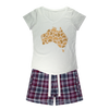 Australia Desert Girls Sleepy Tee and Flannel Short - Custom Camo Clothing - [new_brand] - [camo] - [camoflage] - [apparel] - [location] - [new_brand] - [custom] - [clothing]