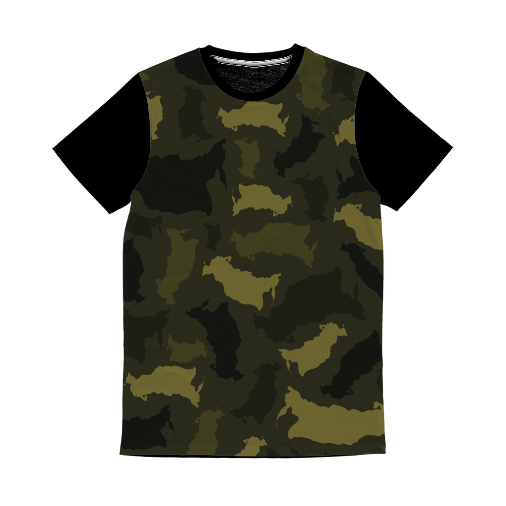 Russia Forest Classic Sublimation Panel T-Shirt - LocationCamo.com