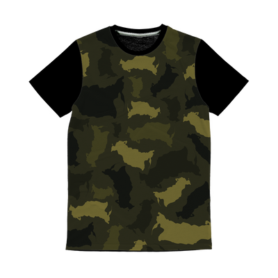 Russia Forest Classic Sublimation Panel T-Shirt - LocationCamo.com