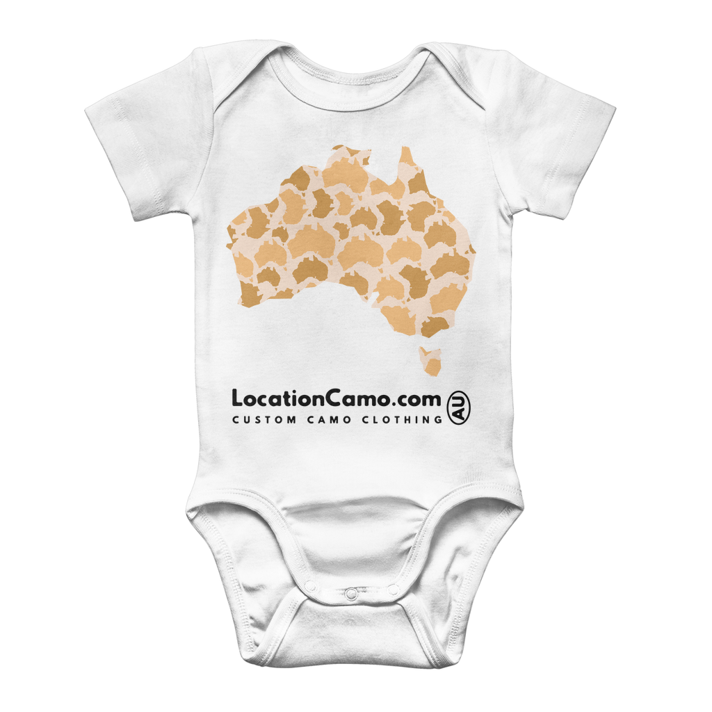 Australia Desert Classic Baby Onesie Bodysuit - Custom Camo Clothing - [new_brand] - [camo] - [camoflage] - [apparel] - [location] - [new_brand] - [custom] - [clothing]