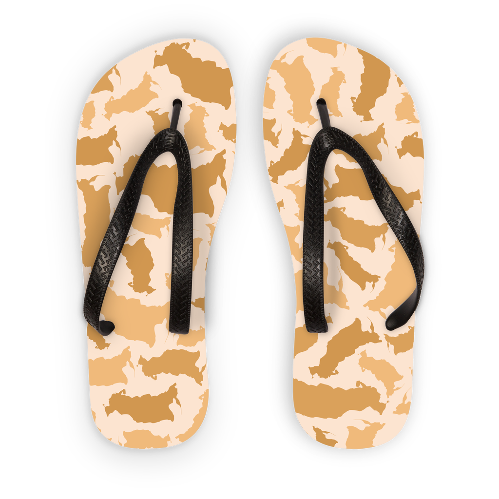 Russia Desert Kids Flip Flops - LocationCamo.com