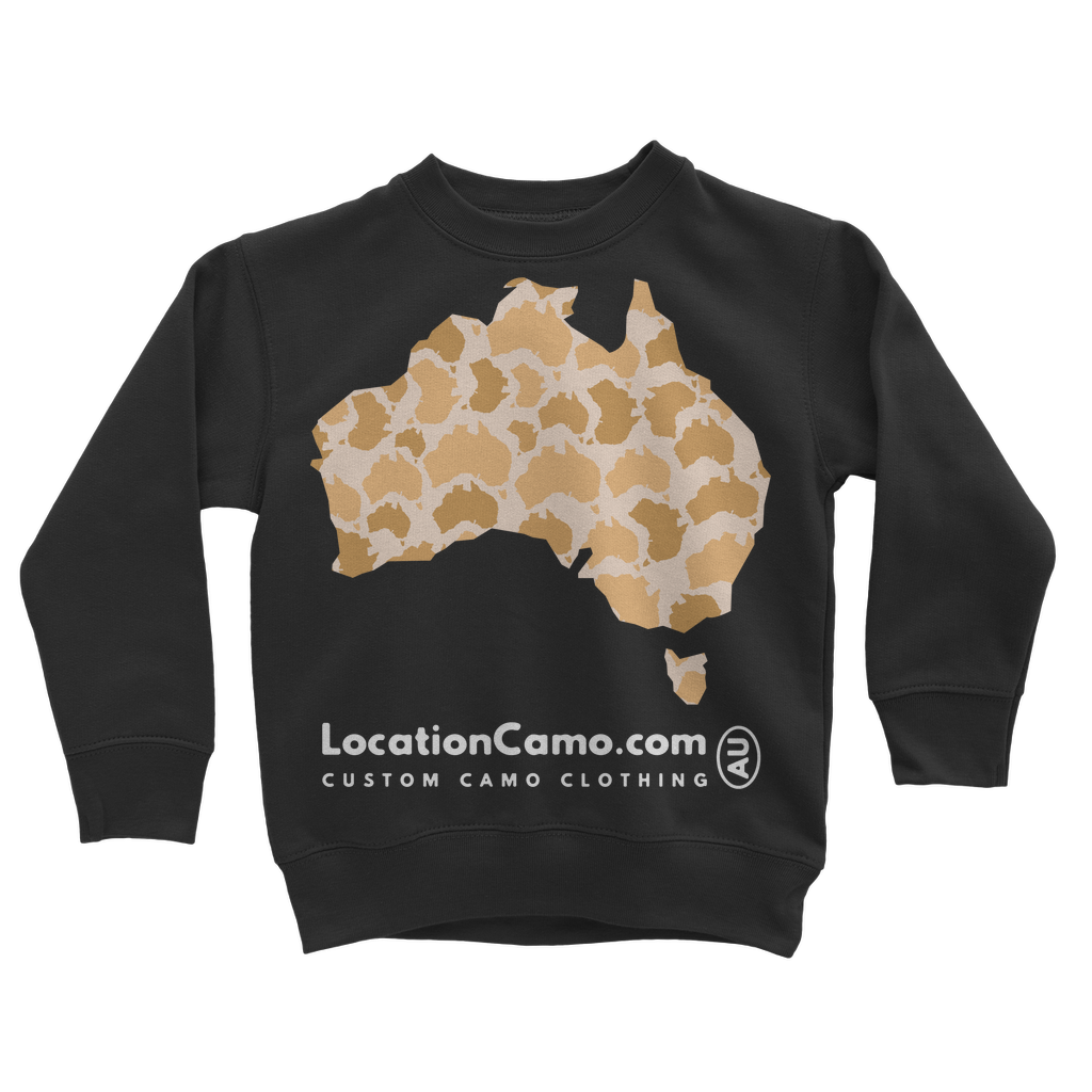 Australia Desert Classic Kids Sweatshirt - Custom Camo Clothing - [new_brand] - [camo] - [camoflage] - [apparel] - [location] - [new_brand] - [custom] - [clothing]