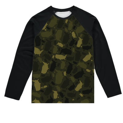 USA Forest Sublimation Baseball Long Sleeve T-Shirt - LocationCamo.com