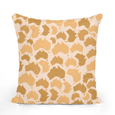 Australia Desert Sequin Cushion Cover - Custom Camo Clothing - [new_brand] - [camo] - [camoflage] - [apparel] - [location] - [new_brand] - [custom] - [clothing]