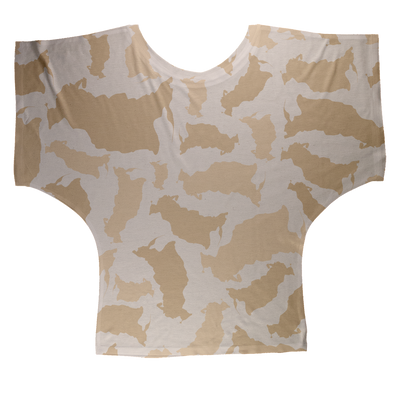 Russia Desert Sublimation Batwing Top - LocationCamo.com