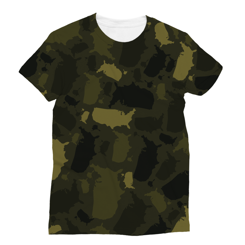 USA Forest Classic Sublimation Women's T-Shirt - LocationCamo.com