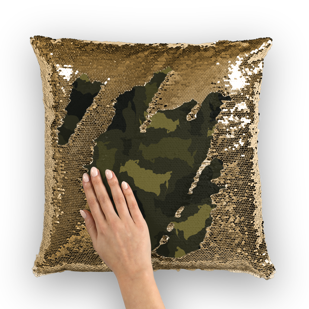 Russia Forest Sequin Cushion Cover - LocationCamo.com