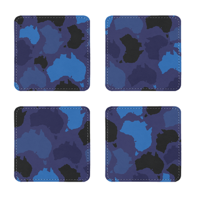 Australia Midnight Sublimation Coasters Pack of Four - Custom Camo Clothing - [new_brand] - [camo] - [camoflage] - [apparel] - [location] - [new_brand] - [custom] - [clothing]