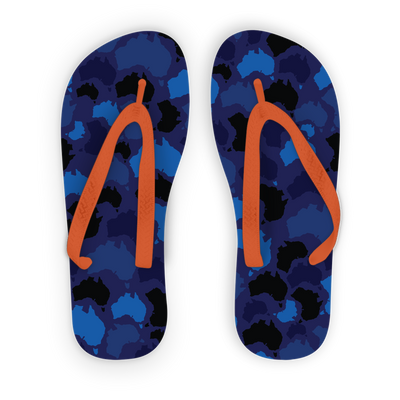 Australia Midnight Kids Flip Flops - Custom Camo Clothing - [new_brand] - [camo] - [camoflage] - [apparel] - [location] - [new_brand] - [custom] - [clothing]