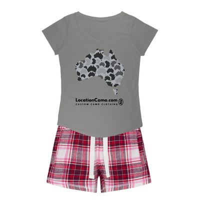 Australia Girls Sleepy Tee | Flannel Short | Custom Camo Clothing