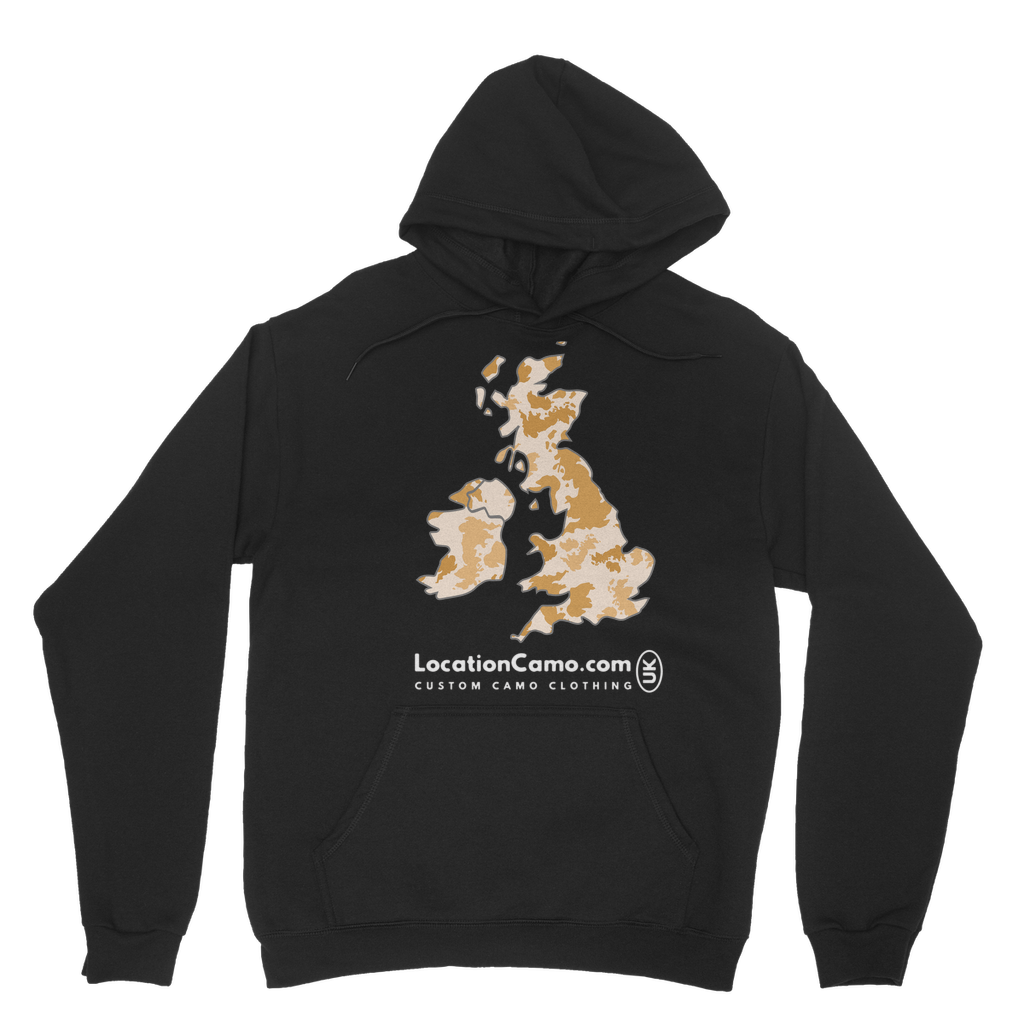 UK Desert Classic Adult Hoodie - Custom Camo Clothing - [new_brand] - [camo] - [camoflage] - [apparel] - [location] - [new_brand] - [custom] - [clothing]