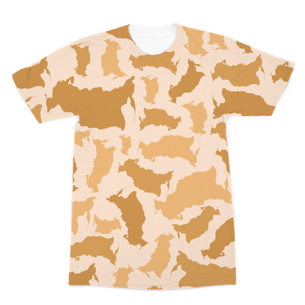 Russia Desert Premium Sublimation Adult T-Shirt - LocationCamo.com