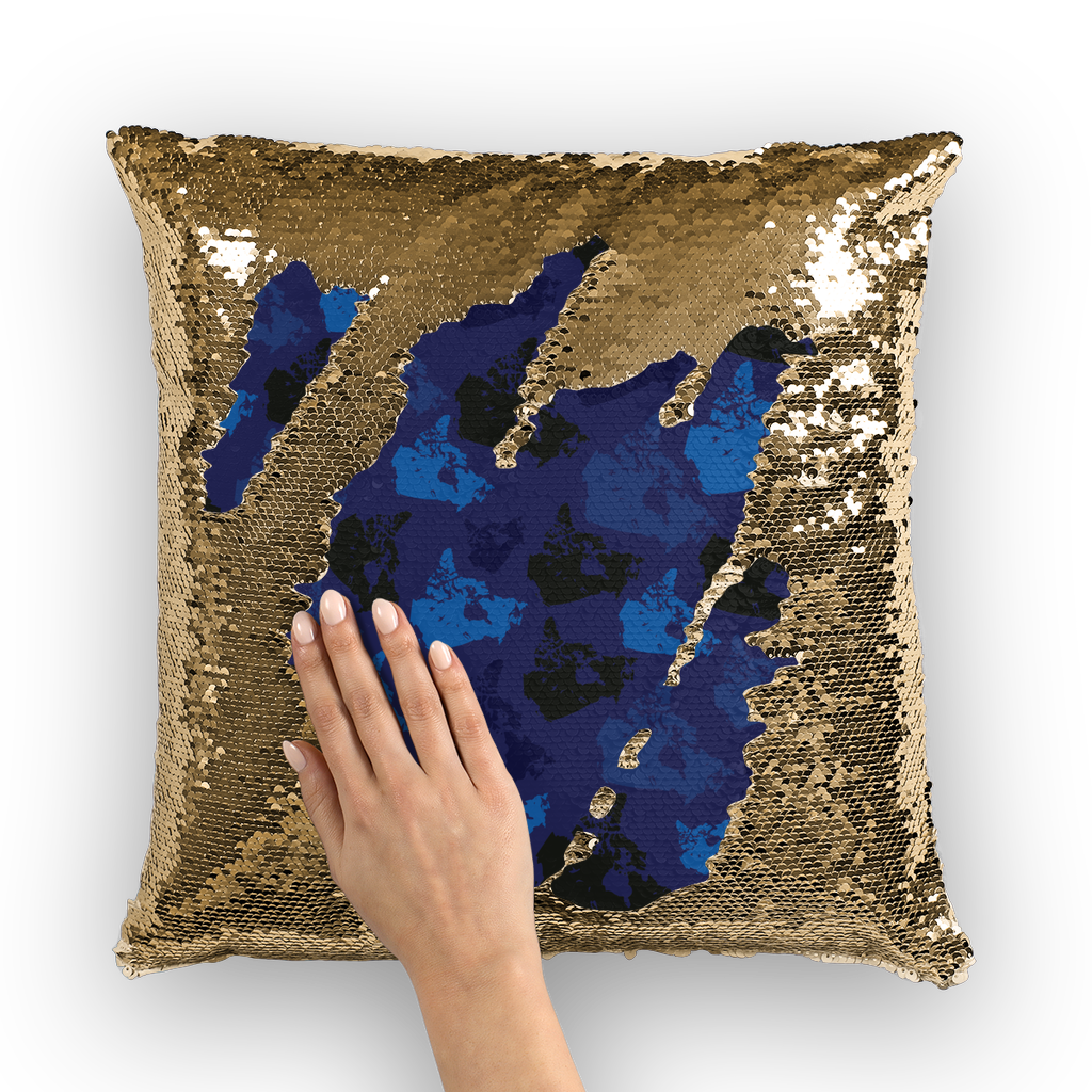 Canada Midnight Sequin Cushion Cover - Custom Camo Clothing - [new_brand] - [camo] - [camoflage] - [apparel] - [location] - [new_brand] - [custom] - [clothing]