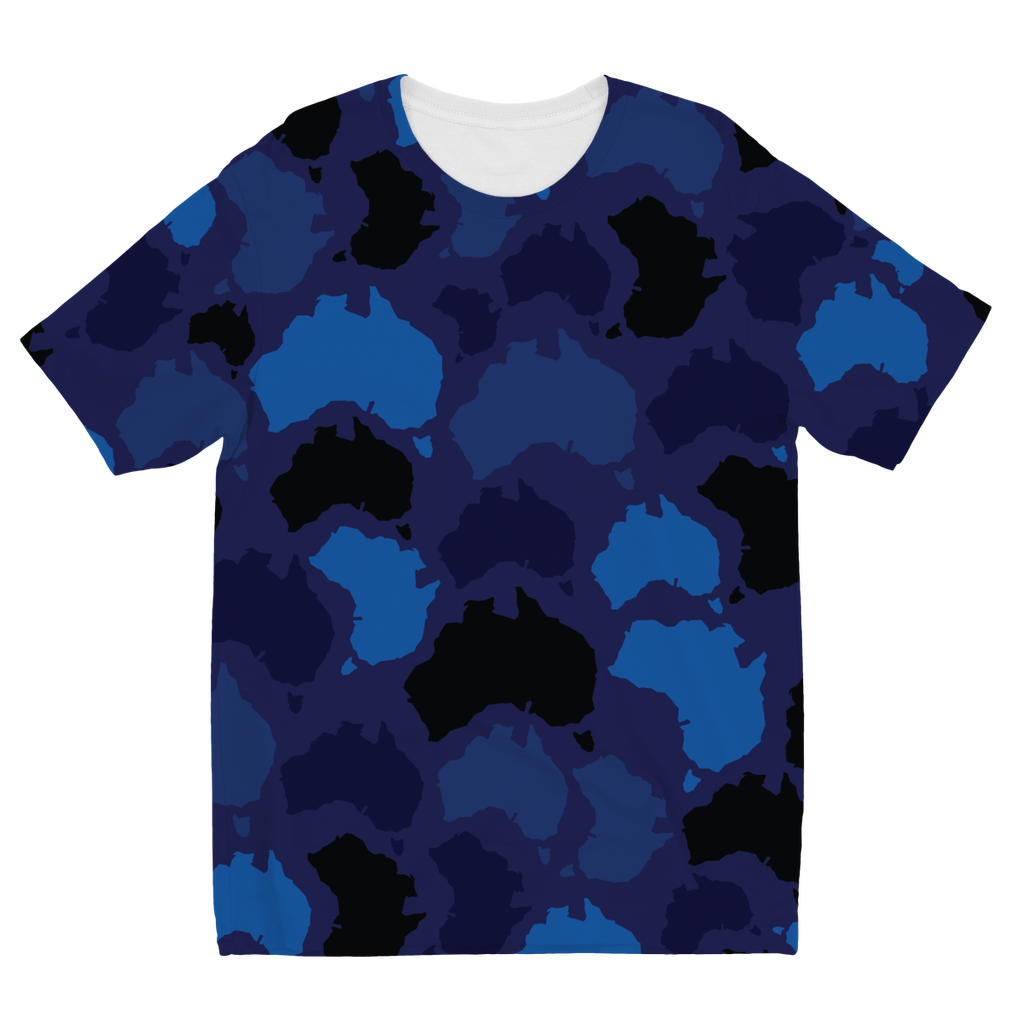 Australia Midnight Sublimation Kids T-Shirt - Custom Camo Clothing - [new_brand] - [camo] - [camoflage] - [apparel] - [location] - [new_brand] - [custom] - [clothing]