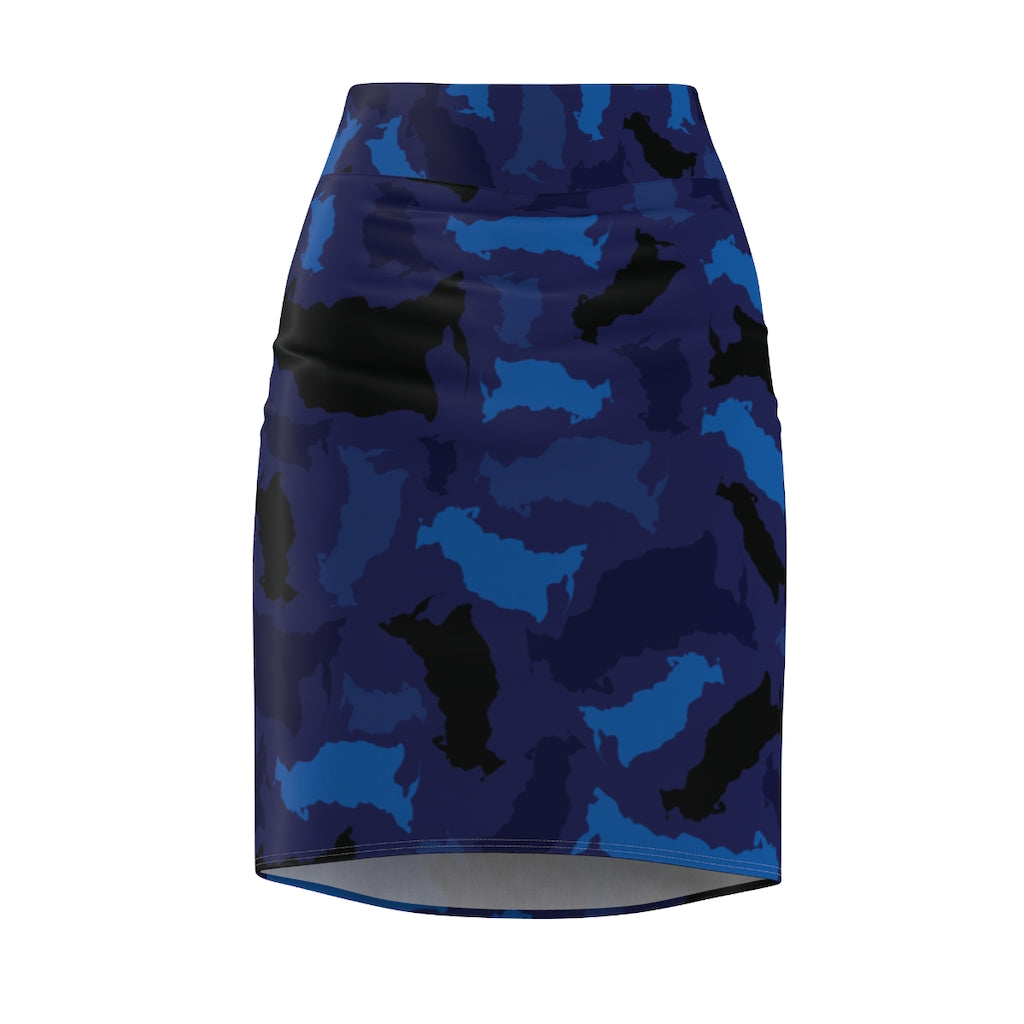 Russia Midnight Women's Pencil Skirt - LocationCamo.com