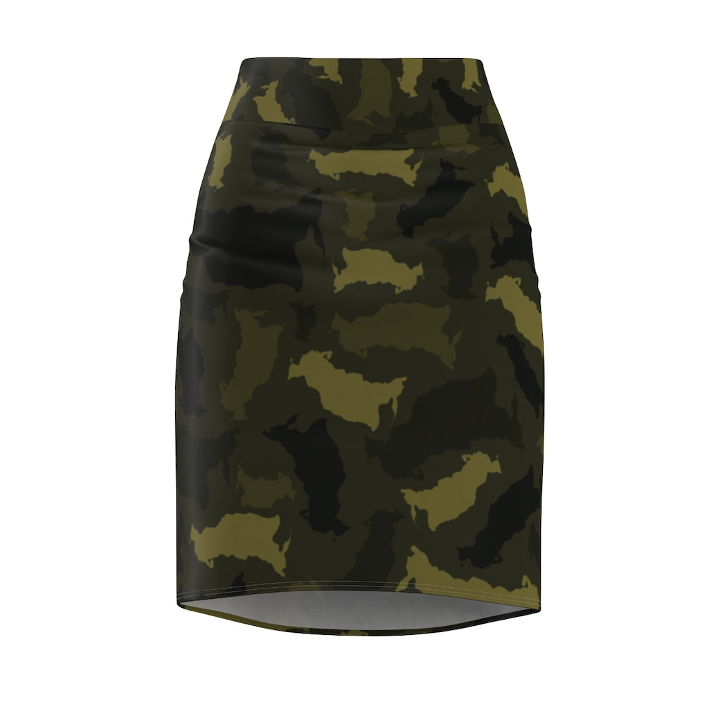 Russia Forest Women's Pencil Skirt - LocationCamo.com