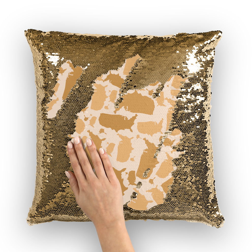 USA Desert Sequin Cushion Cover - LocationCamo.com