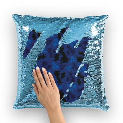 UK Midnight Sequin Cushion Cover - Custom Camo Clothing - [new_brand] - [camo] - [camoflage] - [apparel] - [location] - [new_brand] - [custom] - [clothing]