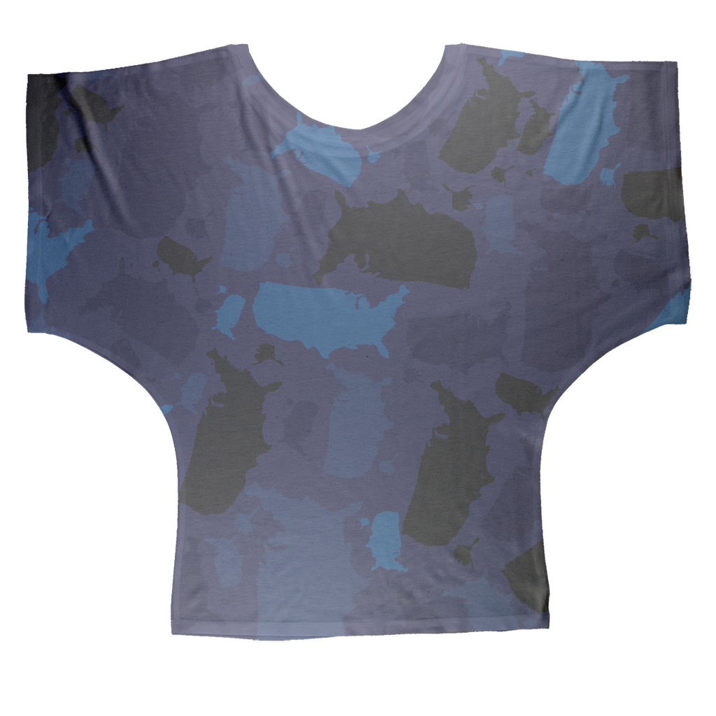 USA Midnight Sublimation Batwing Top - LocationCamo.com