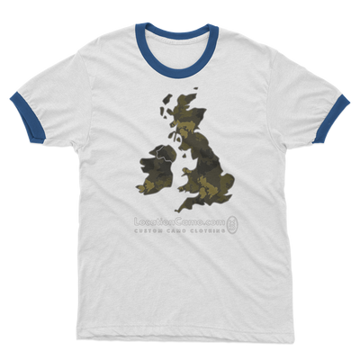 UK Forest Adult Ringer T-Shirt - Custom Camo Clothing - [new_brand] - [camo] - [camoflage] - [apparel] - [location] - [new_brand] - [custom] - [clothing]