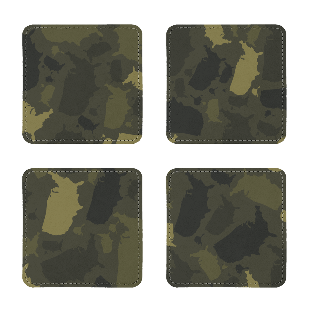 USA Forest Sublimation Coasters Pack of Four - LocationCamo.com