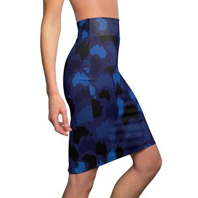 Australia Midnight Women's Pencil Skirt - Custom Camo Clothing - [new_brand] - [camo] - [camoflage] - [apparel] - [location] - [new_brand] - [custom] - [clothing]