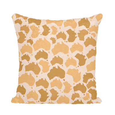 Australia Desert Sequin Cushion Cover - Custom Camo Clothing - [new_brand] - [camo] - [camoflage] - [apparel] - [location] - [new_brand] - [custom] - [clothing]