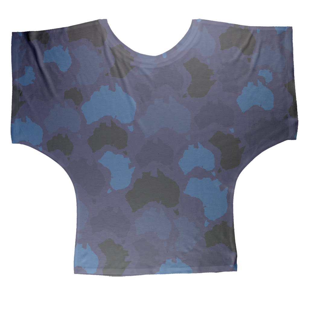 Australia Midnight Sublimation Batwing Top - Custom Camo Clothing - [new_brand] - [camo] - [camoflage] - [apparel] - [location] - [new_brand] - [custom] - [clothing]