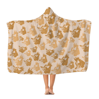 Canada Desert Premium Adult Hooded Blanket - Custom Camo Clothing - [new_brand] - [camo] - [camoflage] - [apparel] - [location] - [new_brand] - [custom] - [clothing]