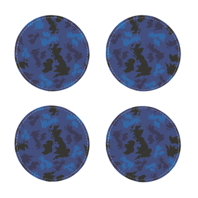 UK Midnight Sublimation Coasters Pack of Four - Custom Camo Clothing - [new_brand] - [camo] - [camoflage] - [apparel] - [location] - [new_brand] - [custom] - [clothing]