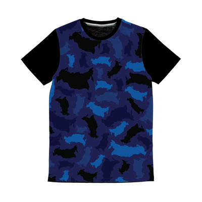 Russia Midnight Classic Sublimation Panel T-Shirt - LocationCamo.com