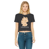 Germany Desert Classic Women's Cropped Raw Edge T-Shirt - LocationCamo.com