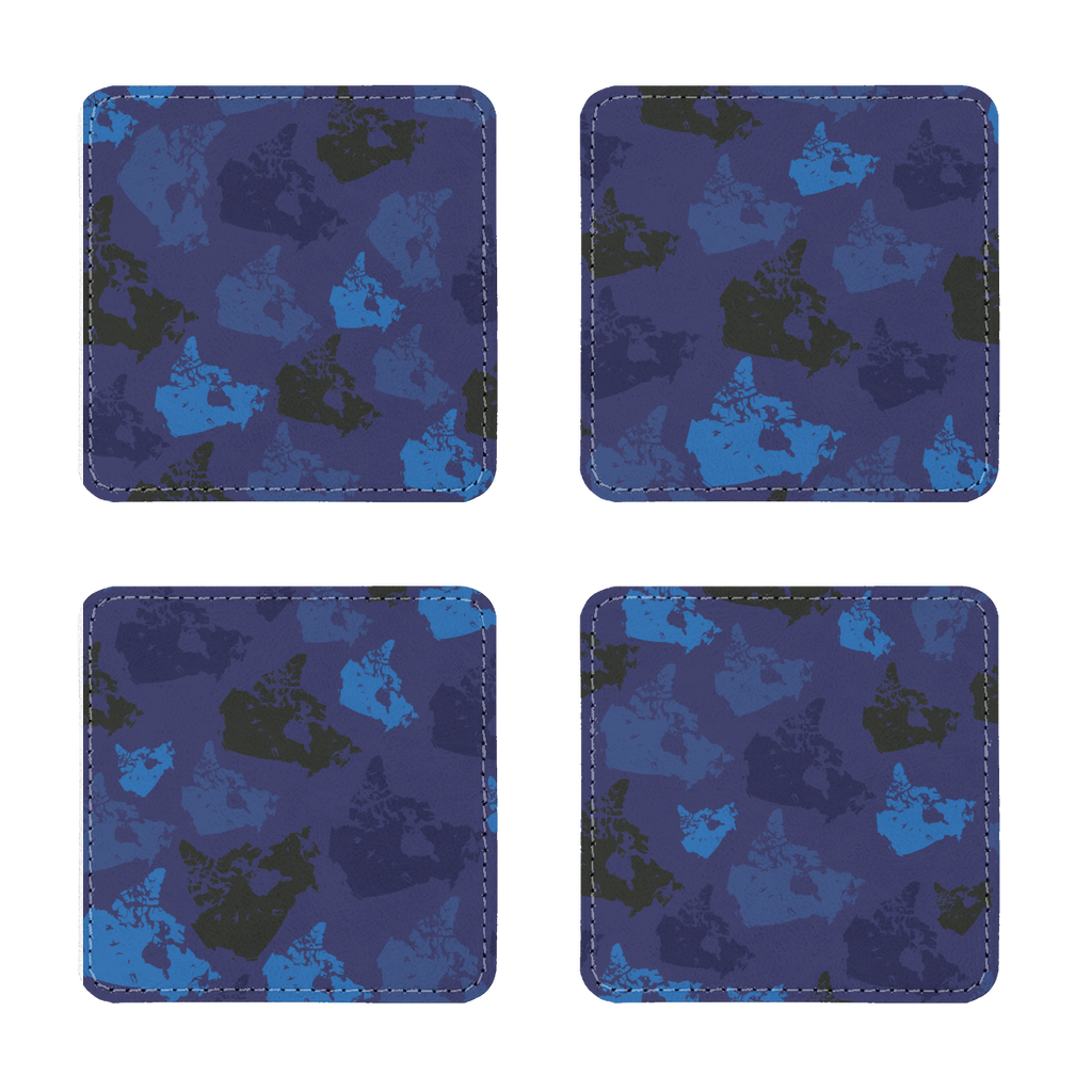 Canada Midnight Sublimation Coasters Pack of Four - Custom Camo Clothing - [new_brand] - [camo] - [camoflage] - [apparel] - [location] - [new_brand] - [custom] - [clothing]