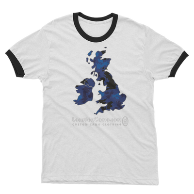 UK Midnight Adult Ringer T-Shirt - Custom Camo Clothing - [new_brand] - [camo] - [camoflage] - [apparel] - [location] - [new_brand] - [custom] - [clothing]