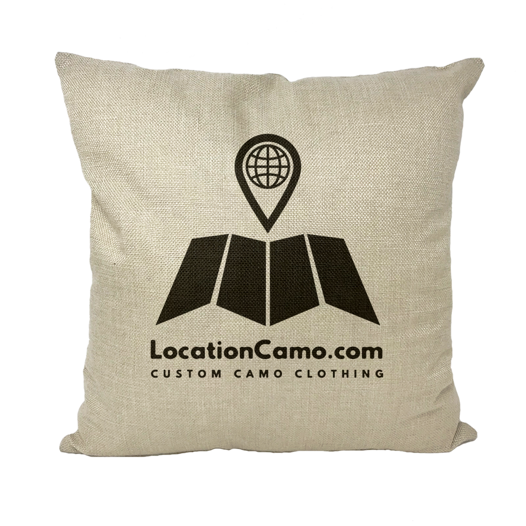 Brand Logo Throw Pillow with Insert - LocationCamo.com