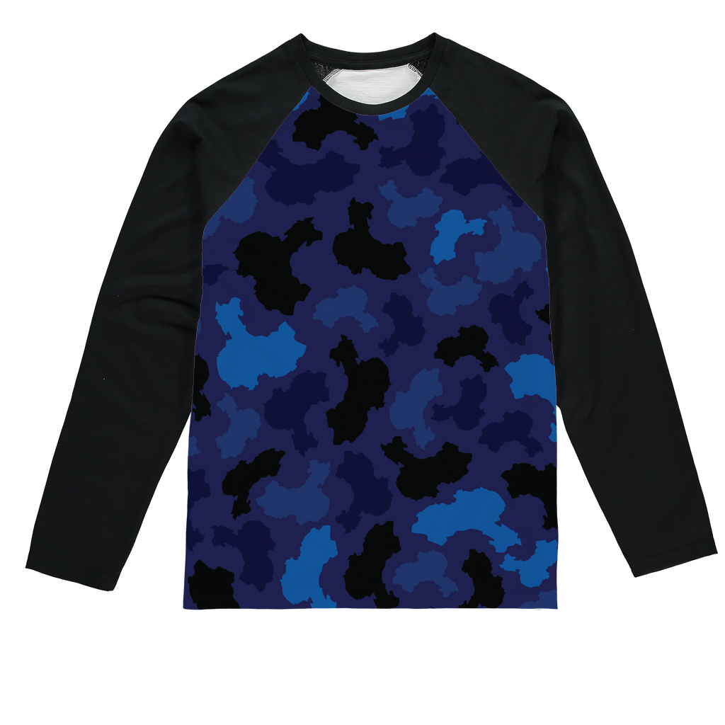 China Midnight Sublimation Baseball Long Sleeve T-Shirt - LocationCamo.com - [new_brand] - [camo] - [camoflage] - [apparel] - [location] - [new_brand] - [custom] - [clothing]