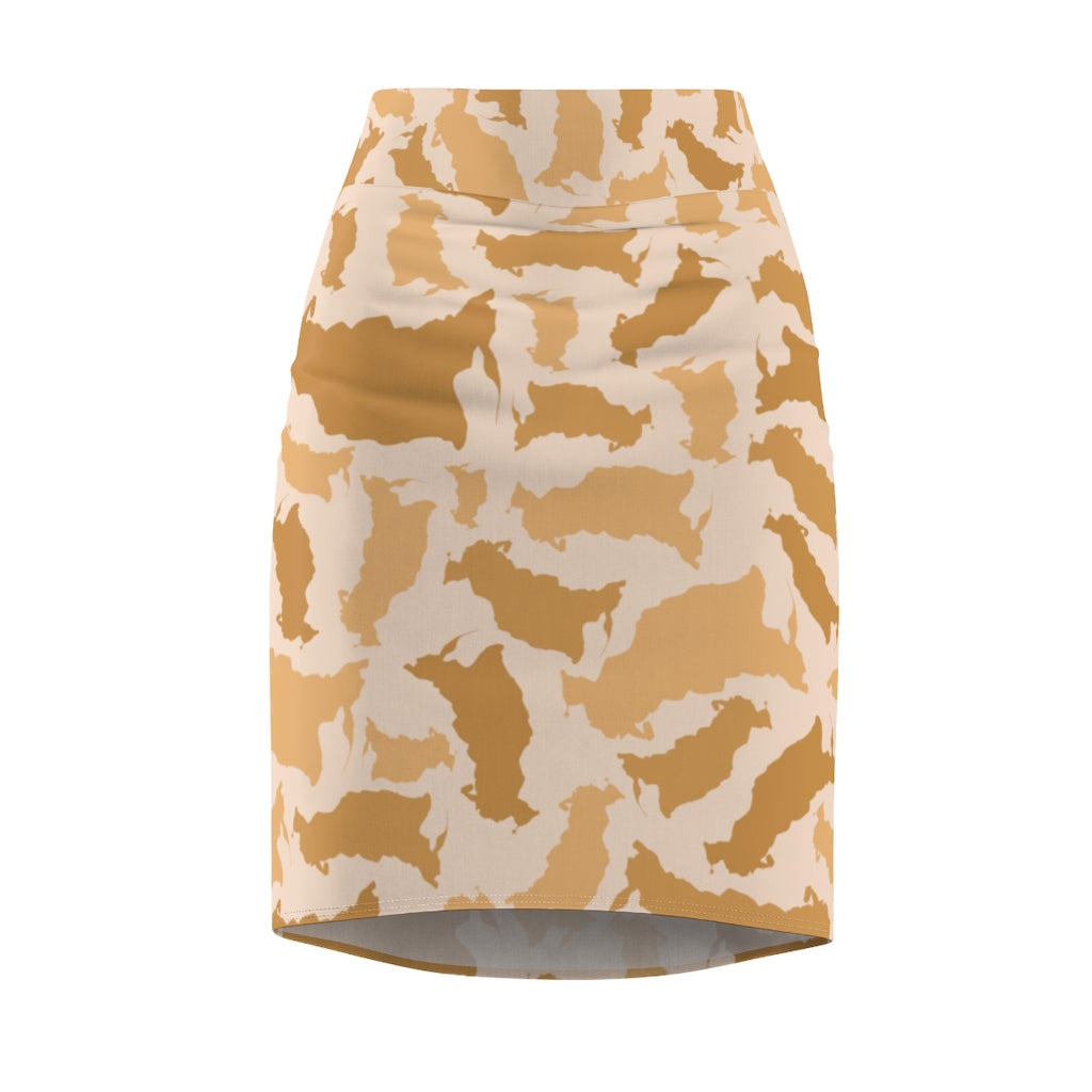 Russia Desert Women's Pencil Skirt - LocationCamo.com