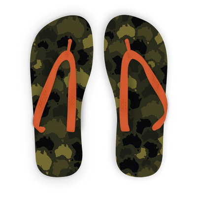 Australia Forest Adult Flip Flops - Custom Camo Clothing - [new_brand] - [camo] - [camoflage] - [apparel] - [location] - [new_brand] - [custom] - [clothing]