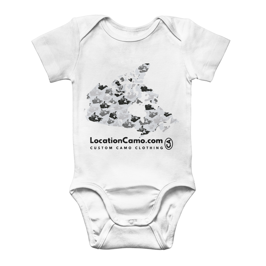 Canada Arctic Classic Baby Onesie Bodysuit - Custom Camo Clothing - [new_brand] - [camo] - [camoflage] - [apparel] - [location] - [new_brand] - [custom] - [clothing]