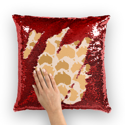 Australia Desert Sequin Cushion Cover - Custom Camo Clothing - [new_brand] - [camo] - [camoflage] - [apparel] - [location] - [new_brand] - [custom] - [clothing]