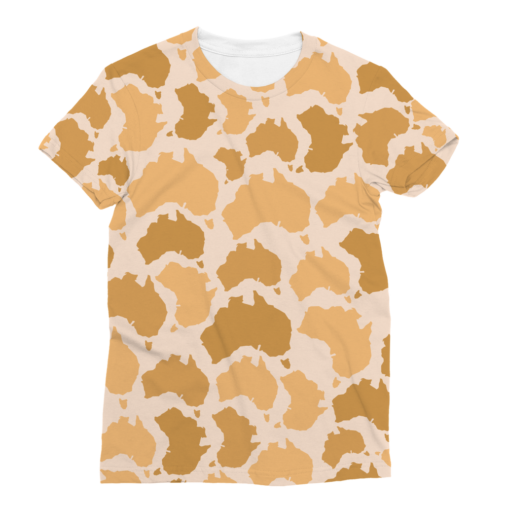 Australia Desert Classic Sublimation Women's T-Shirt - Custom Camo Clothing - [new_brand] - [camo] - [camoflage] - [apparel] - [location] - [new_brand] - [custom] - [clothing]